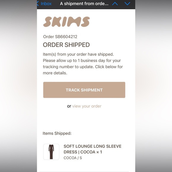 skims soft lounge dress cocoa - Picture 4 of 4